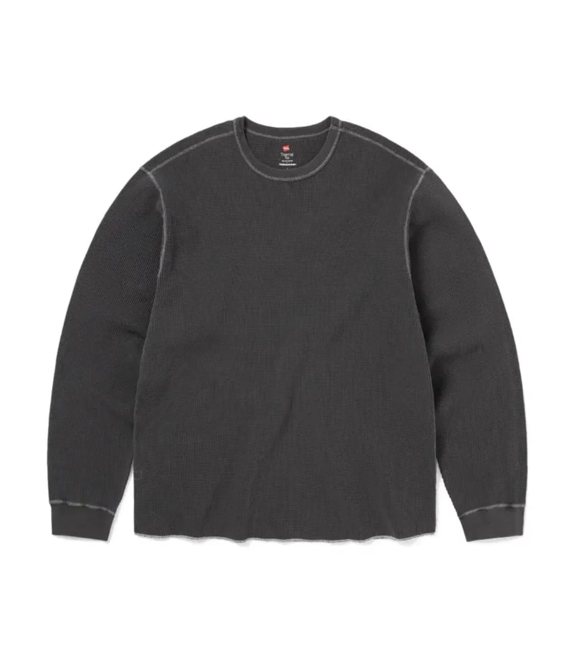 (새상품) 디스이즈네버댓(디네댓) X 헤인즈 와플 롱슬리브 차콜 M 상품이미지1