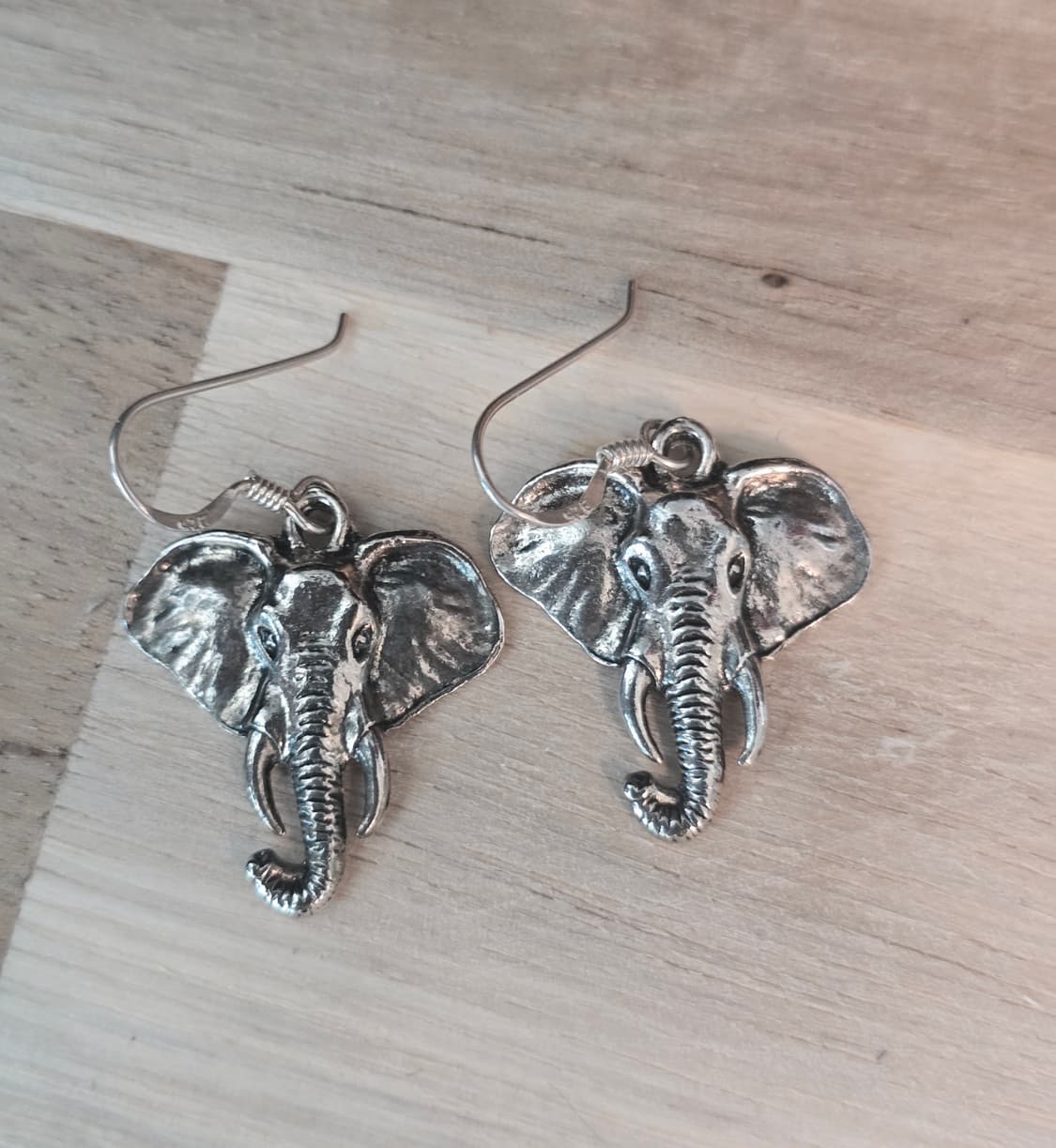 빈티지 실버 코끼리 드롭 귀걸이 상품이미지6