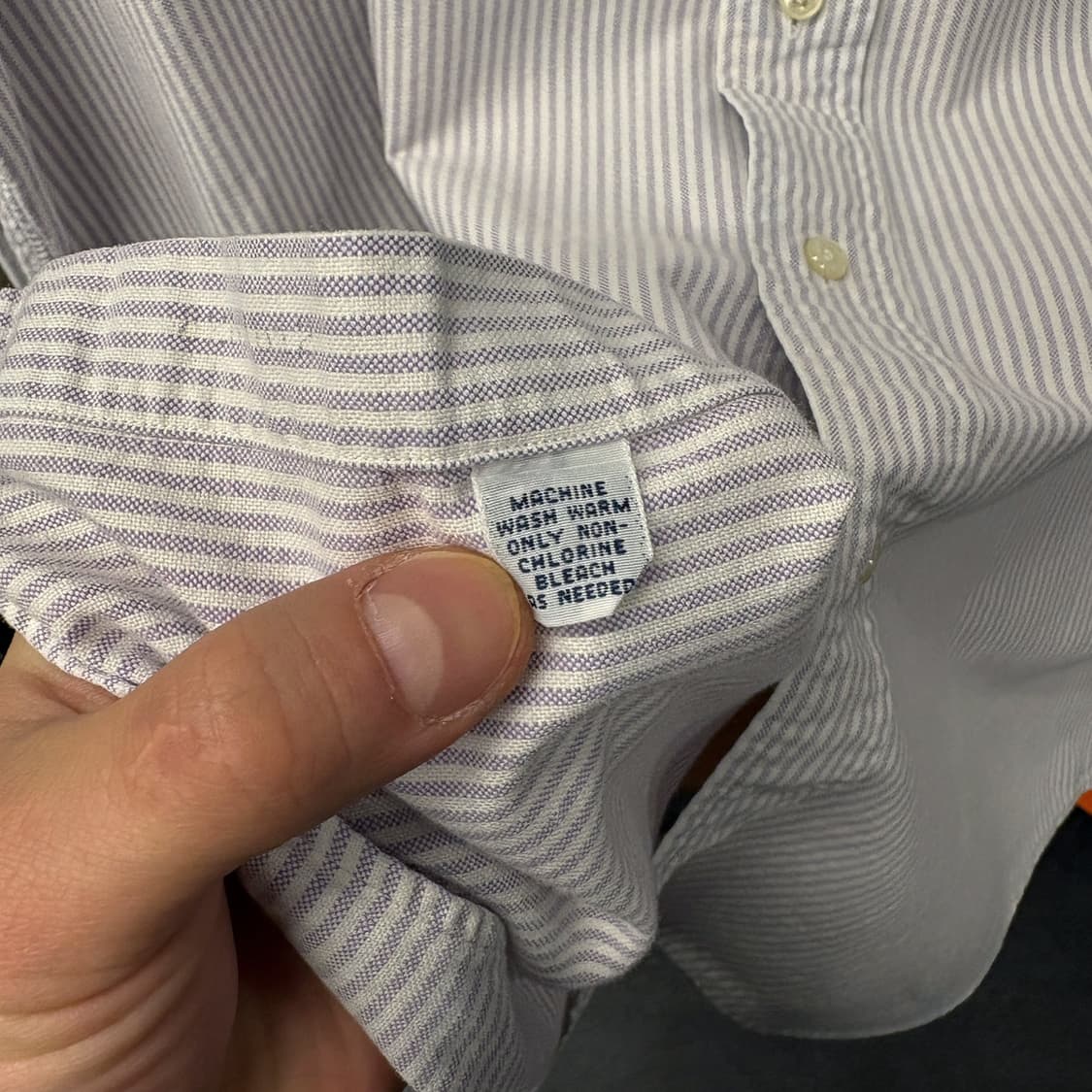 90s 폴로 랄프로렌 빅셔츠 라인 스트라이프 옥스포드 셔츠 N792 상품이미지7
