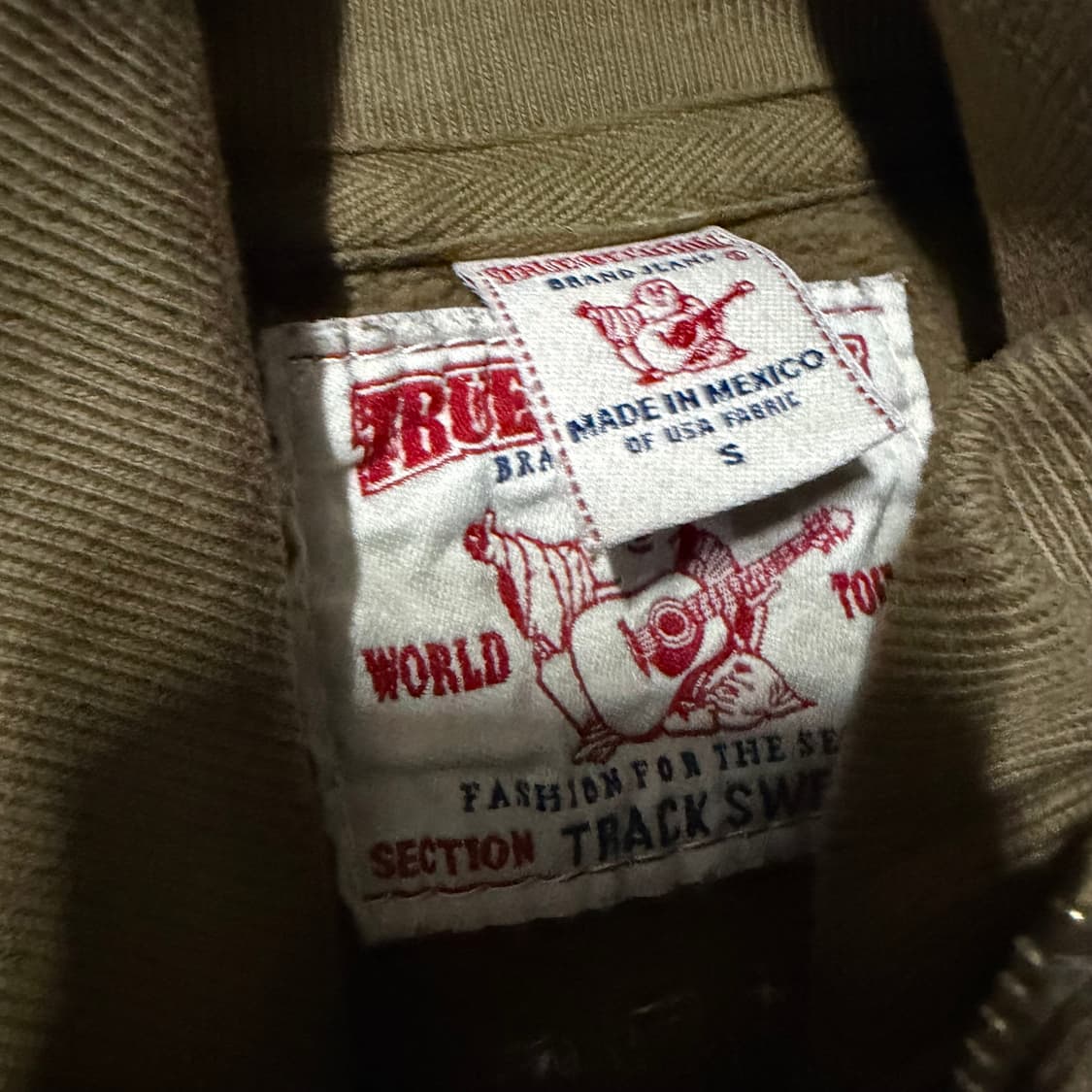 트루릴리젼 빈티지 에이징 워싱 카키 스컬 집업  상품이미지4