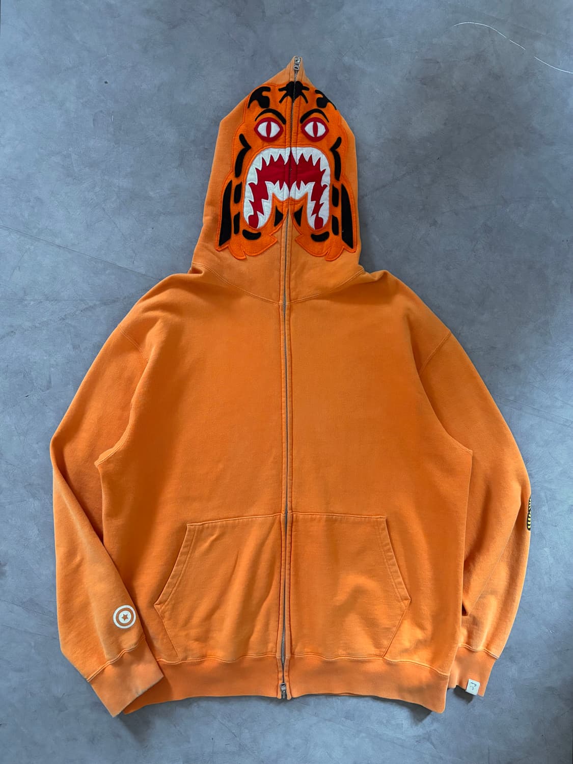 Bape 베이프 오렌지 타이거 샤크 풀 집업 상품이미지5