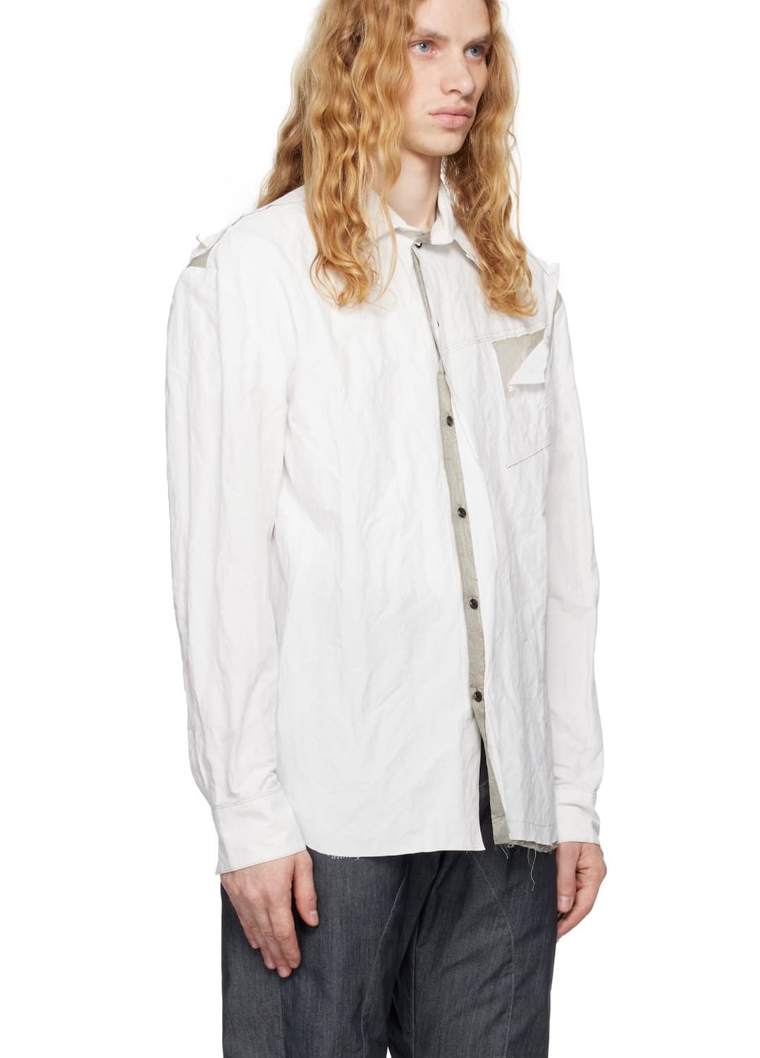 카르넷아카이브 화이트 스킨오프 셔츠 상품이미지2