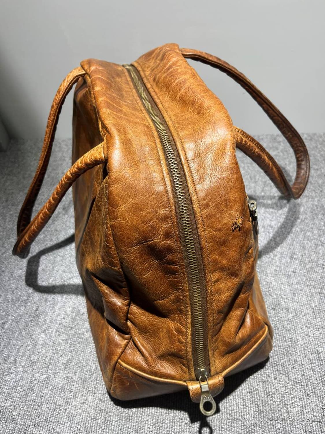 Jas M.B 빈티지가공 레더 볼링백 포터 장인 가죽 추천 상품이미지4