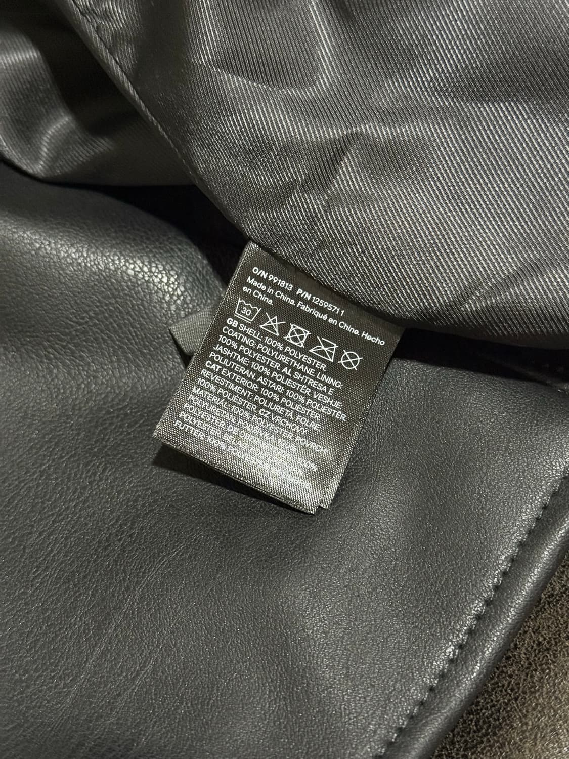 H&M 레귤러핏 가죽자켓 M 상품이미지4