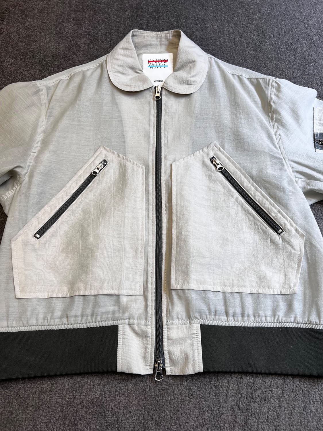 노우웨이브 유니섹스 오간자 봄버 자켓 M 상품이미지2