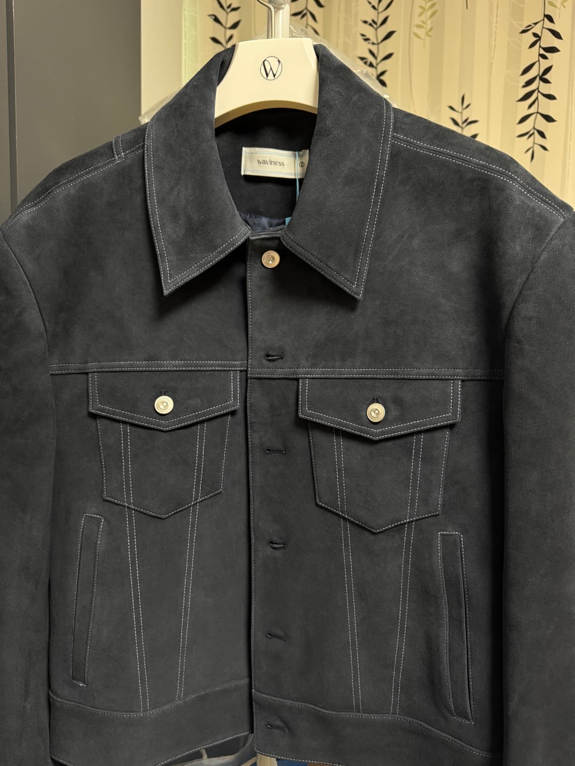 [새상품] 웨이비니스 스웨이드 자켓 그래파이트 진네이비 (2) 해 상품이미지1