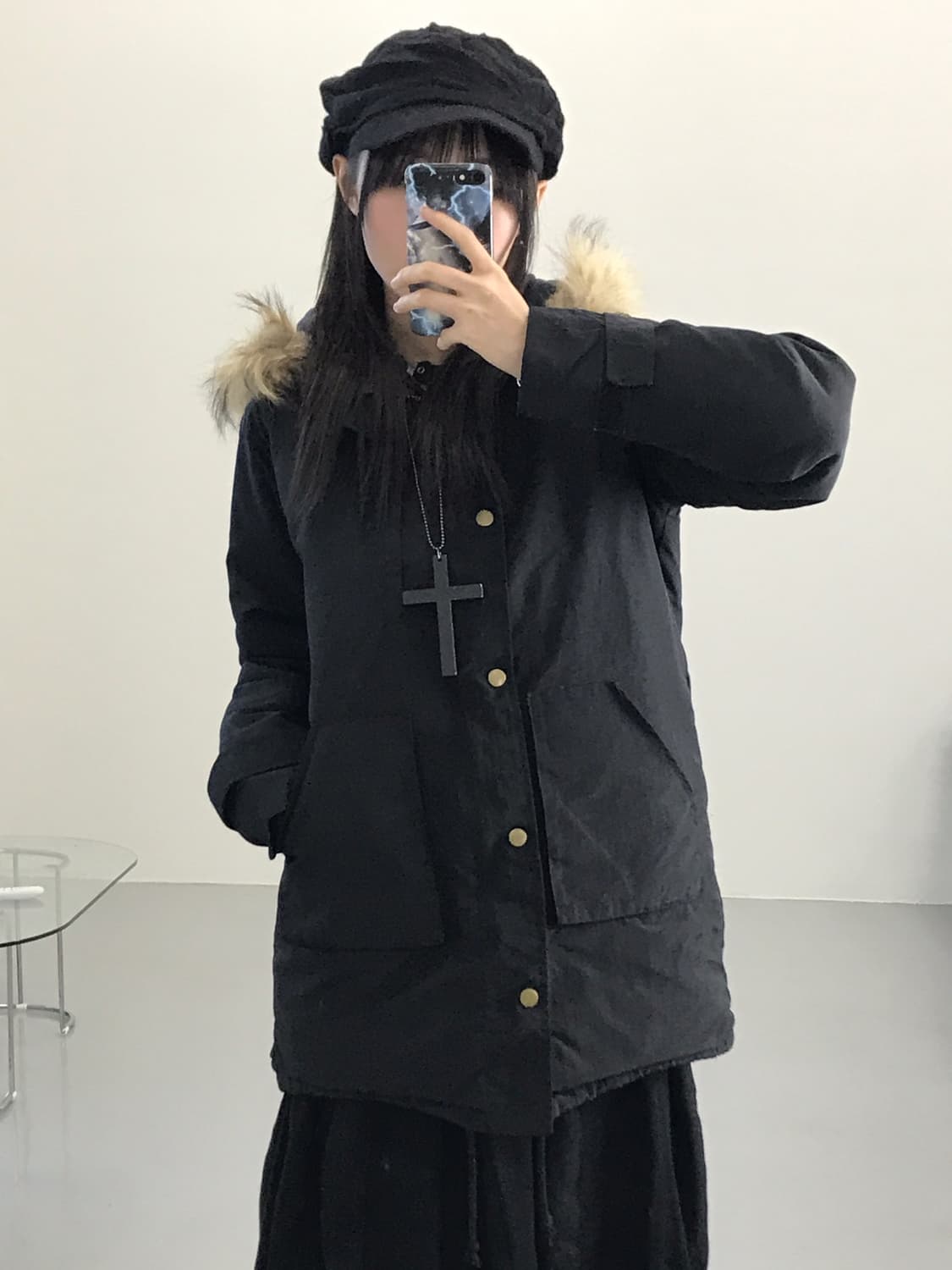 Mystic Black Nylon Puffer Jackets 상품이미지2