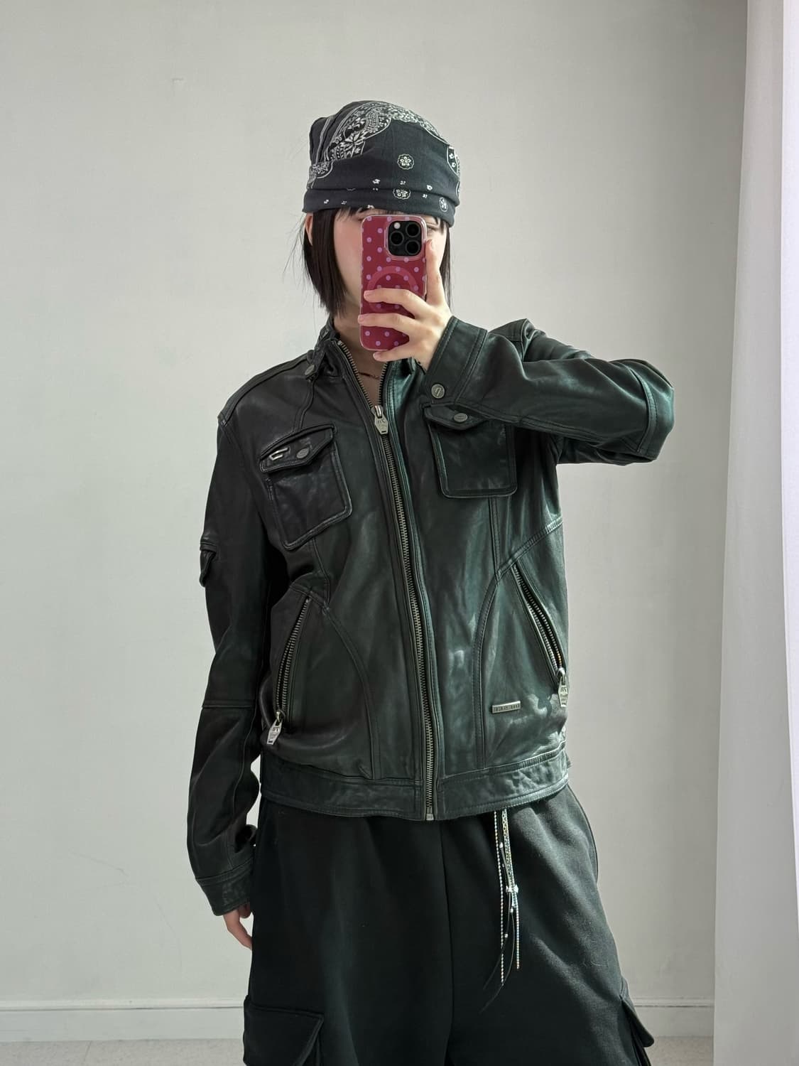 디젤 쉽스킨 레더자켓 상품이미지1