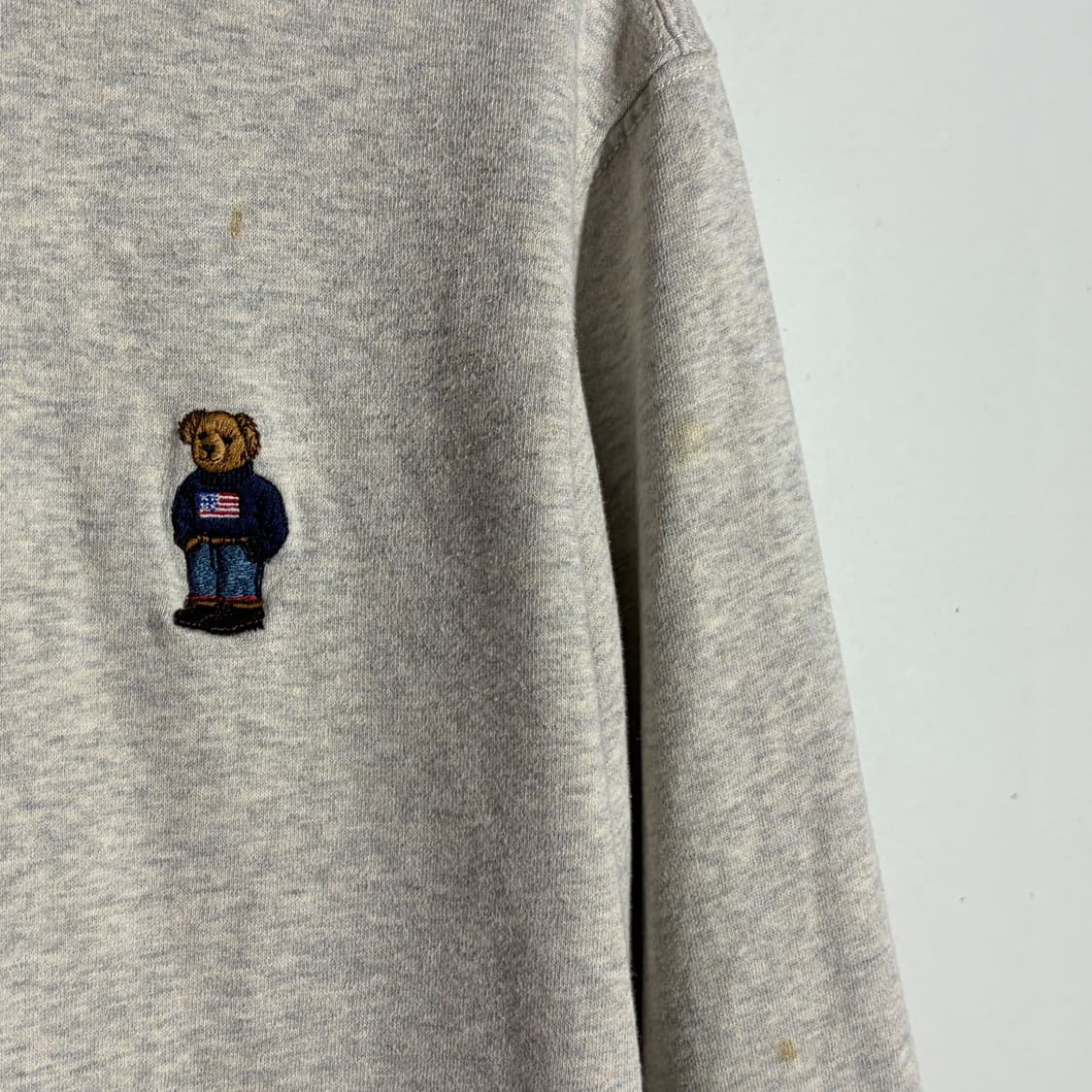 폴로 라이트 그레이 후드티 (무료배송) 상품이미지2