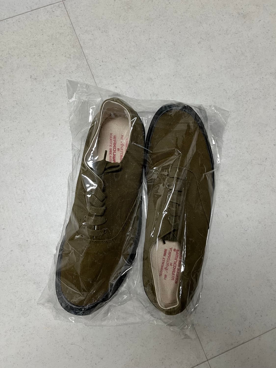 [275] 와쿠와 / 올리브 & 검솔 (1950s 텐트 클로쓰) 상품이미지5