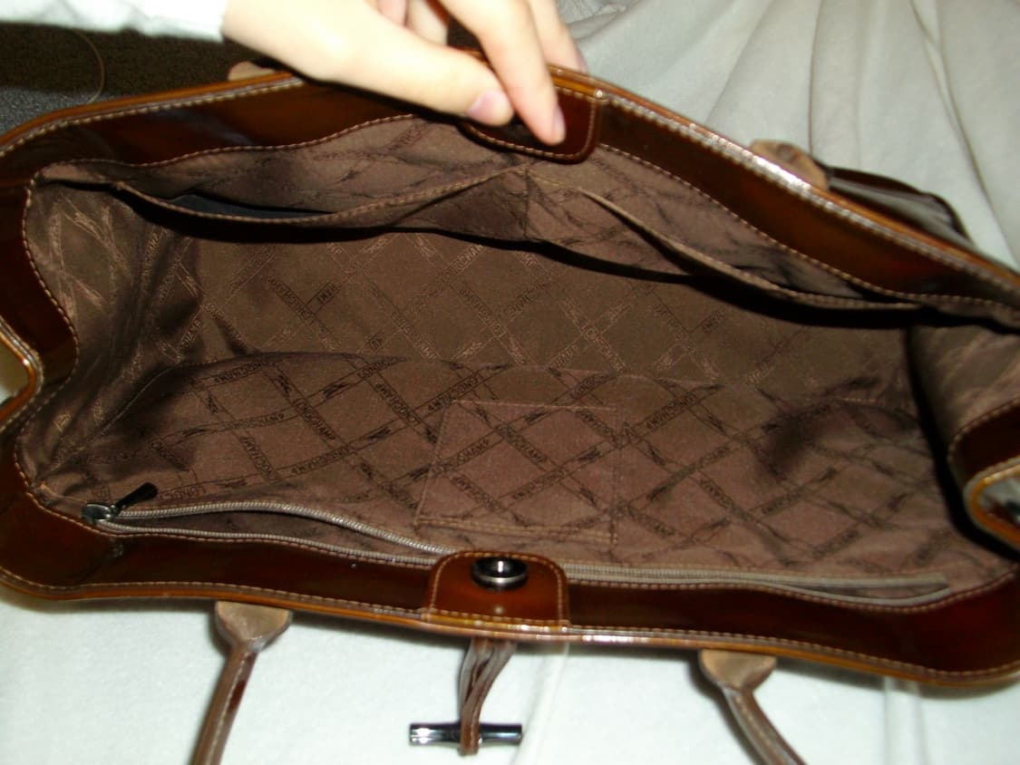 롱샴 브라운 레더 핸드백 상품이미지3