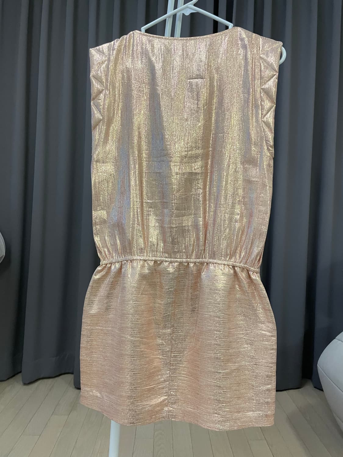 [1회착용] maje Paris 메탈릭 로즈골드 원피스 상품이미지6