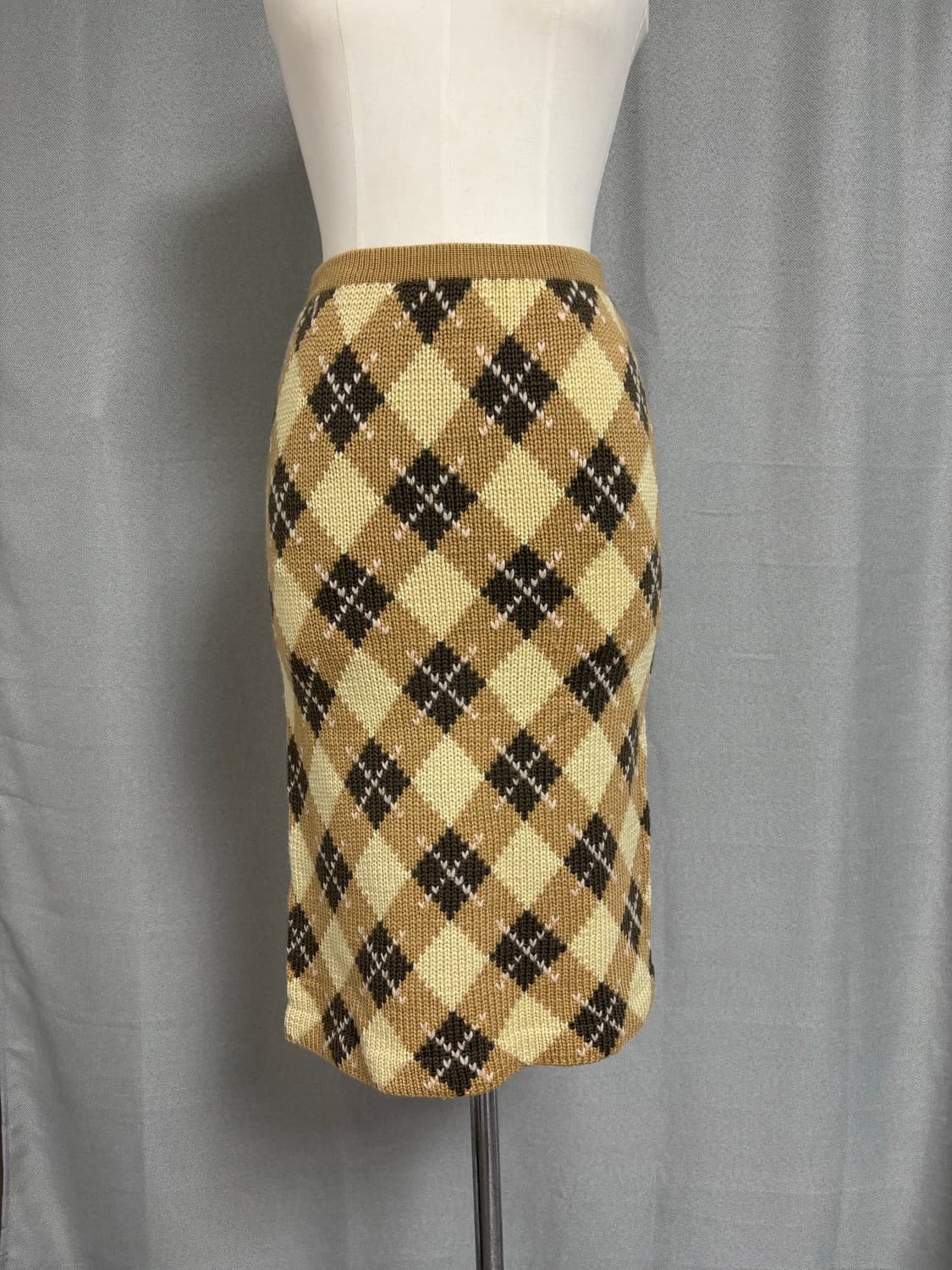 MELROSE 버터 아가일 니트 스커트 상품이미지5