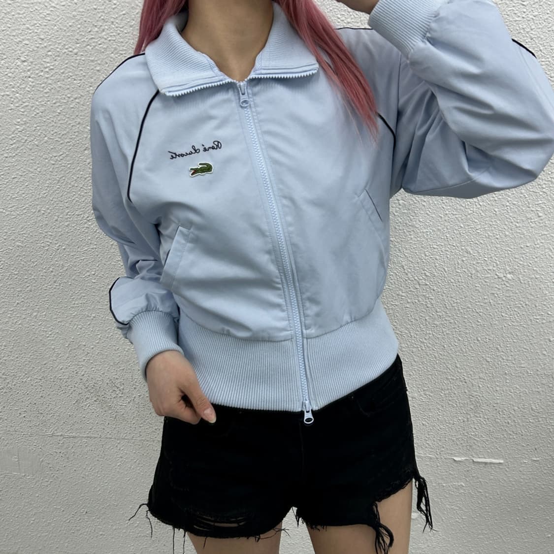 라코스테 베이비블루 크롭 바람막이 34 상품이미지2