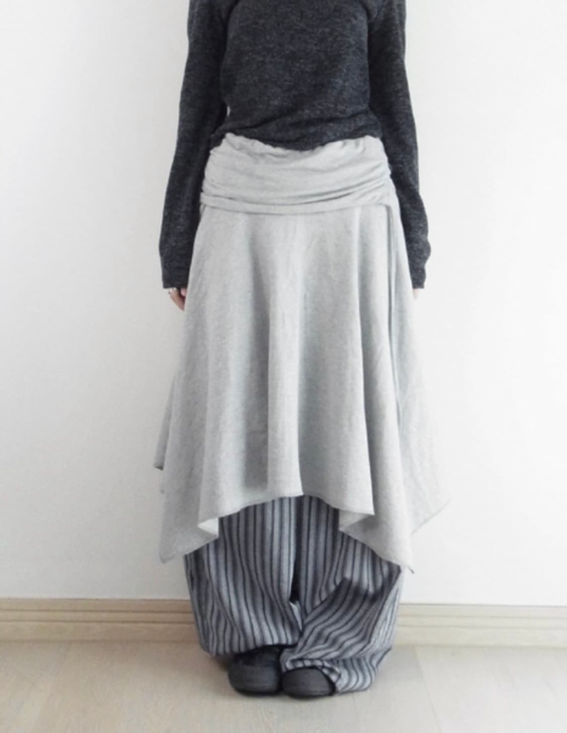 택포) 드레이프 플로우 스커트 상품이미지1