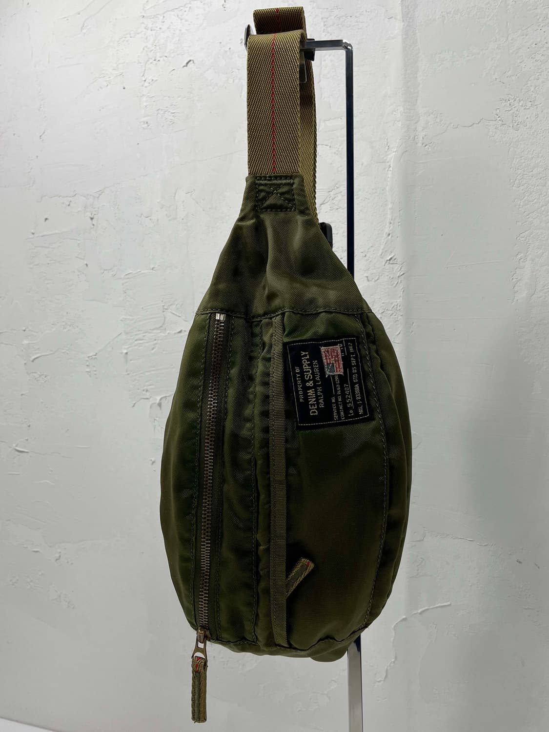 폴로 랄프로렌 에비에이터 올리브드랩 나일론 웨이스트백 크로스백 힙색 상품이미지1