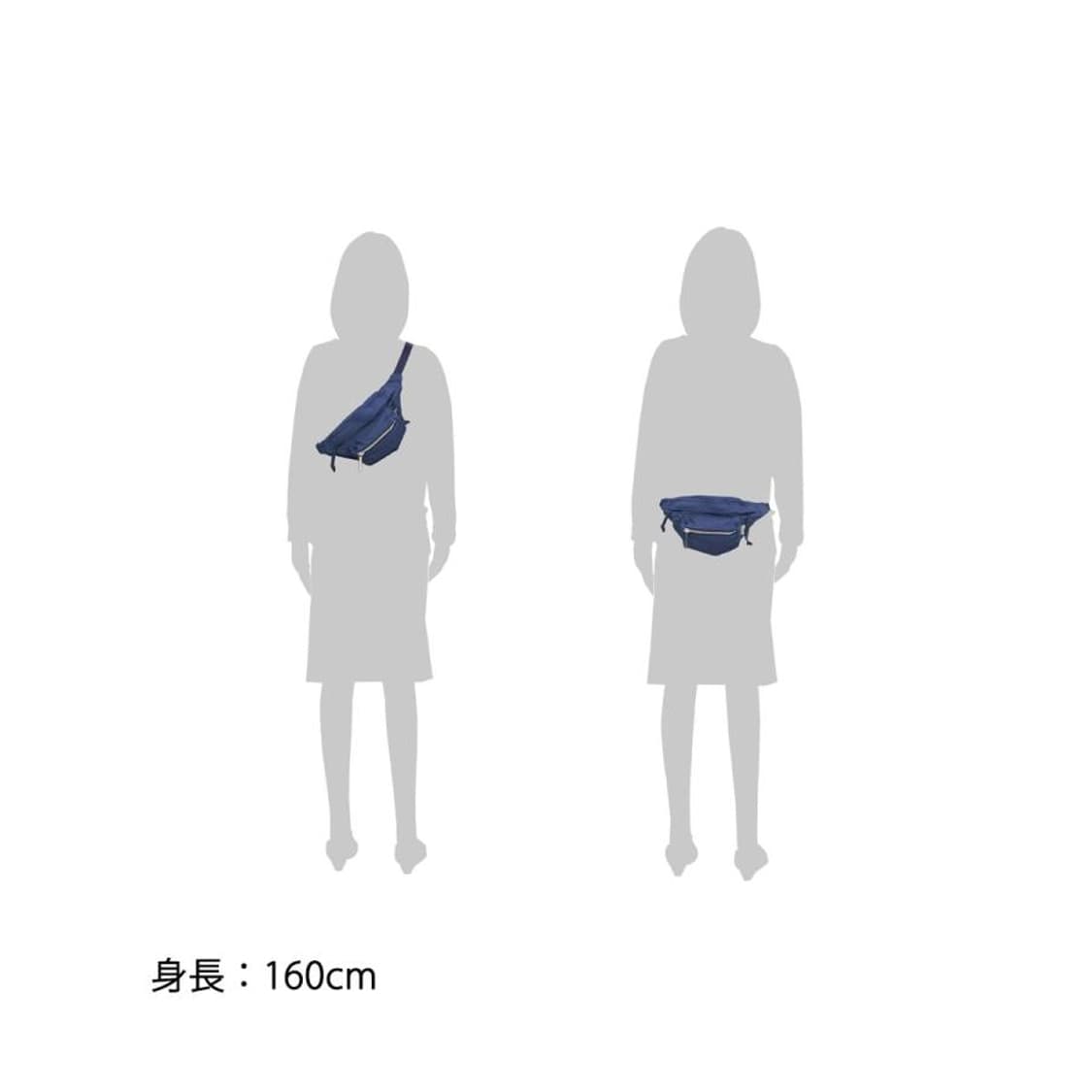 포터 그레인 패니팩 웨이스트백 블랙 상품이미지9