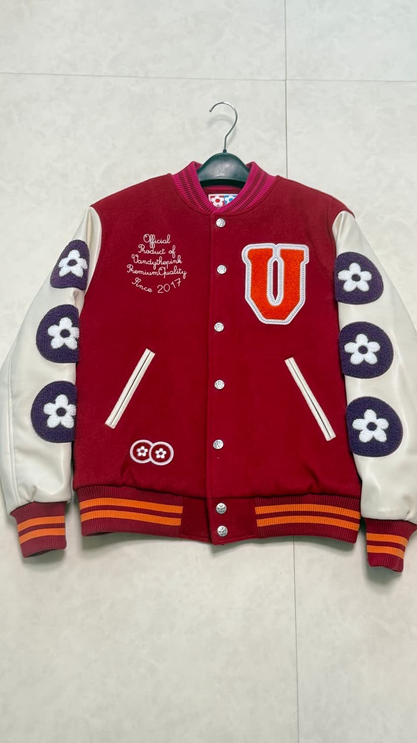 반디더핑크 브이텍 바시티 자켓 상품이미지1