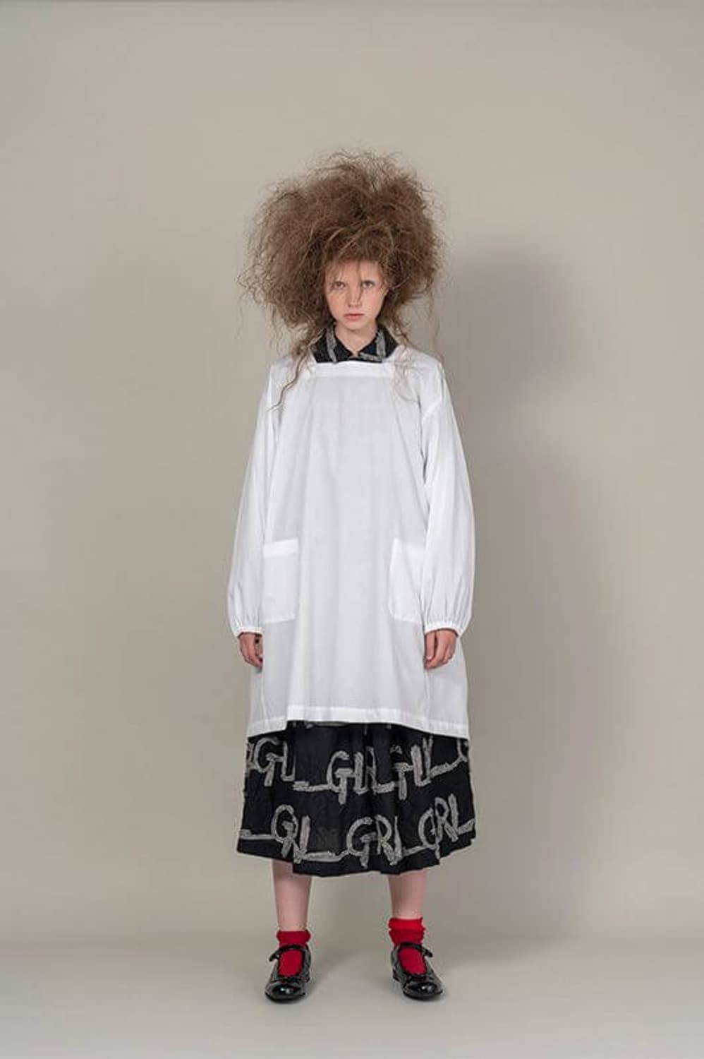 GIRL Logo Pattern Stitch Skirt 상품이미지1