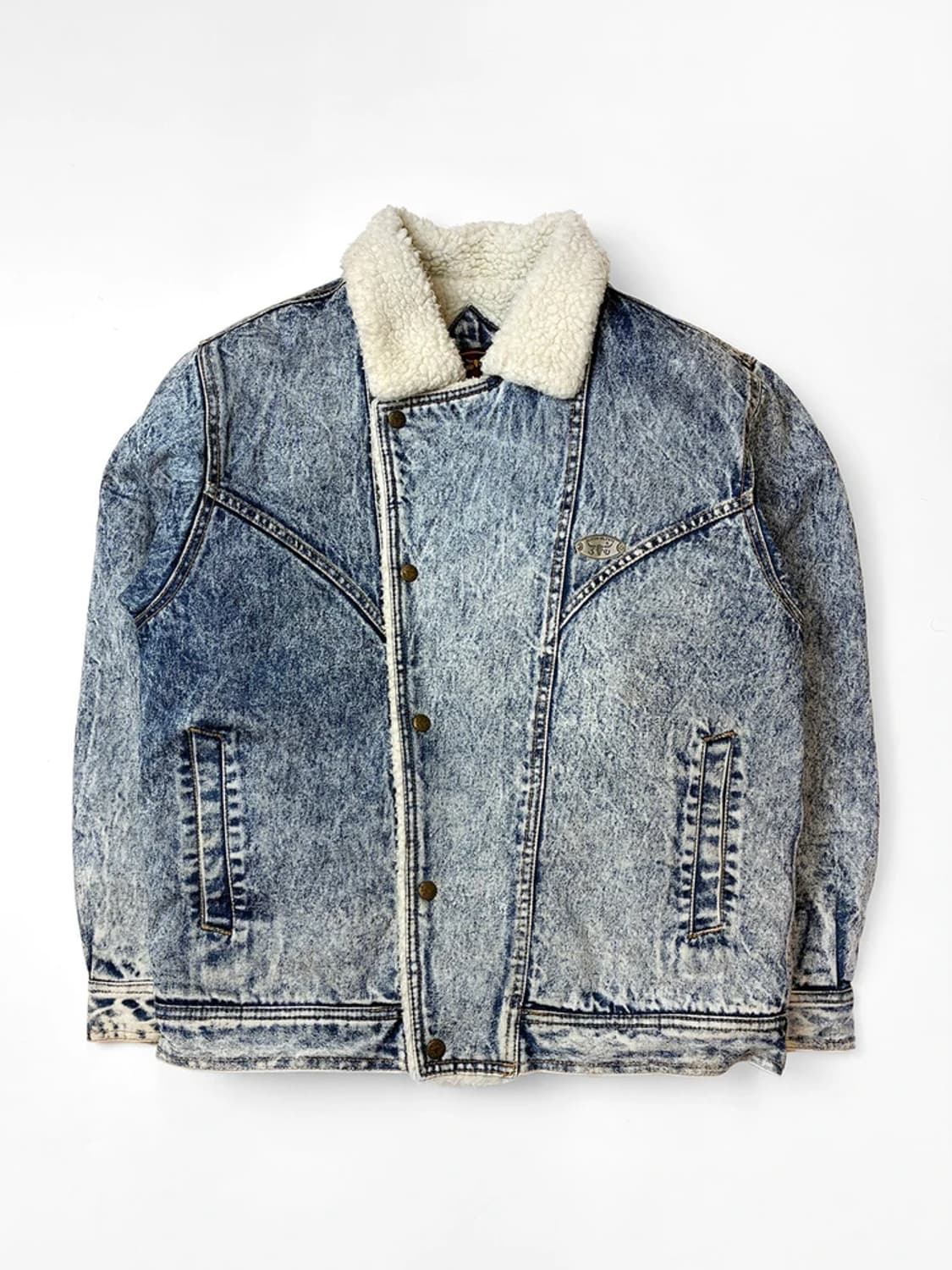 써지오 바렌테 80's 양털 라이더 데님 트러커 자켓 PN5722 상품이미지1