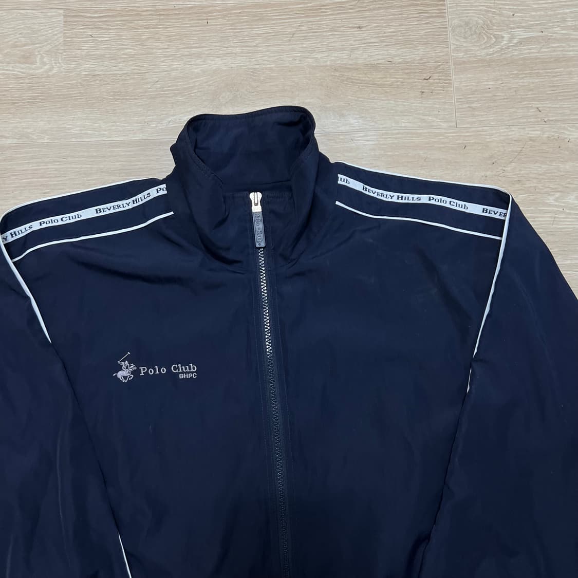 비버리힐스 폴로 클럽 로고 테이핑 라인 바람막이 자켓 [네이비] M/95 상품이미지2
