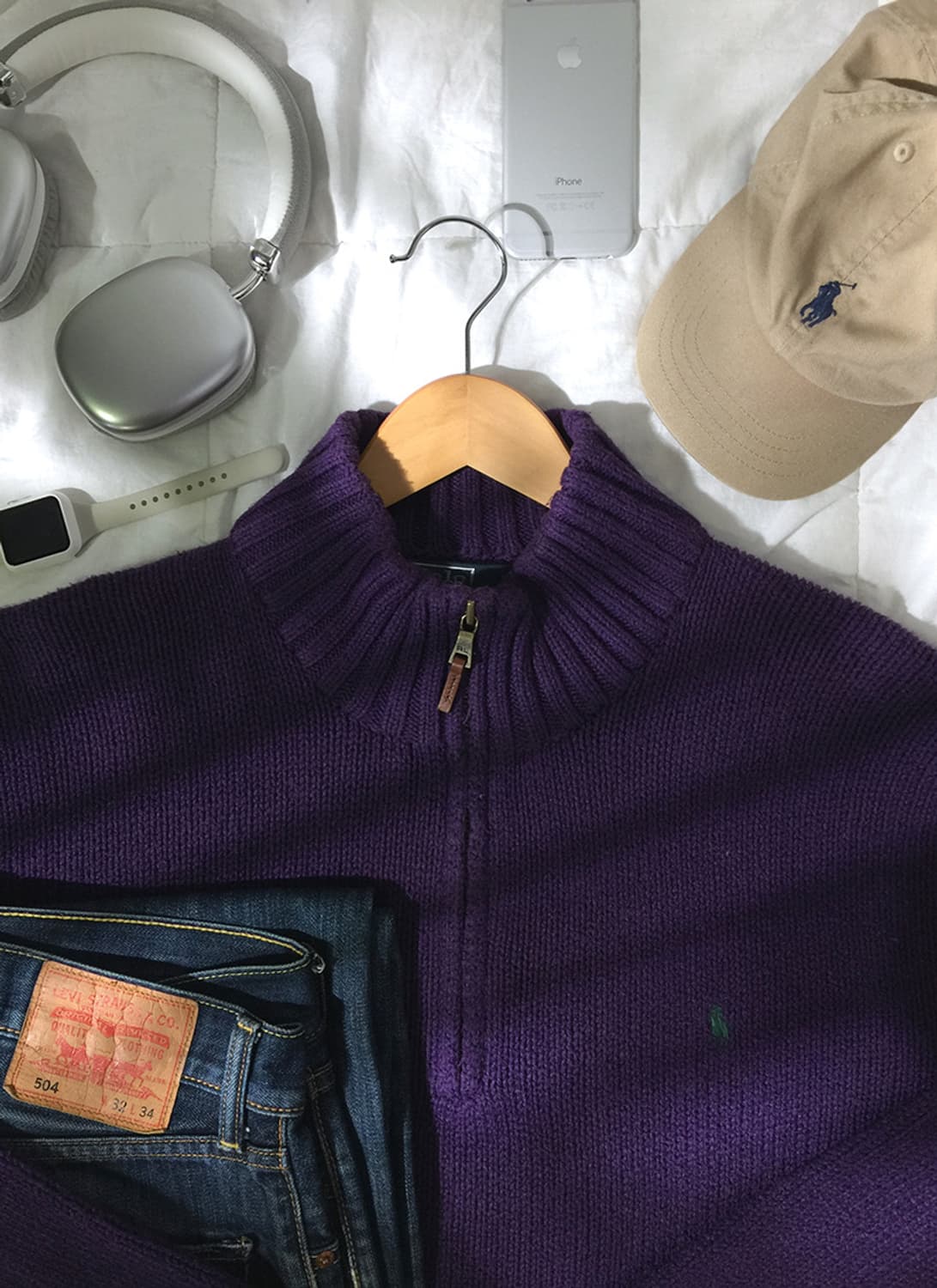 (MAN) 폴로랄프로렌 반집업 니트스웨터 XL  상품이미지1