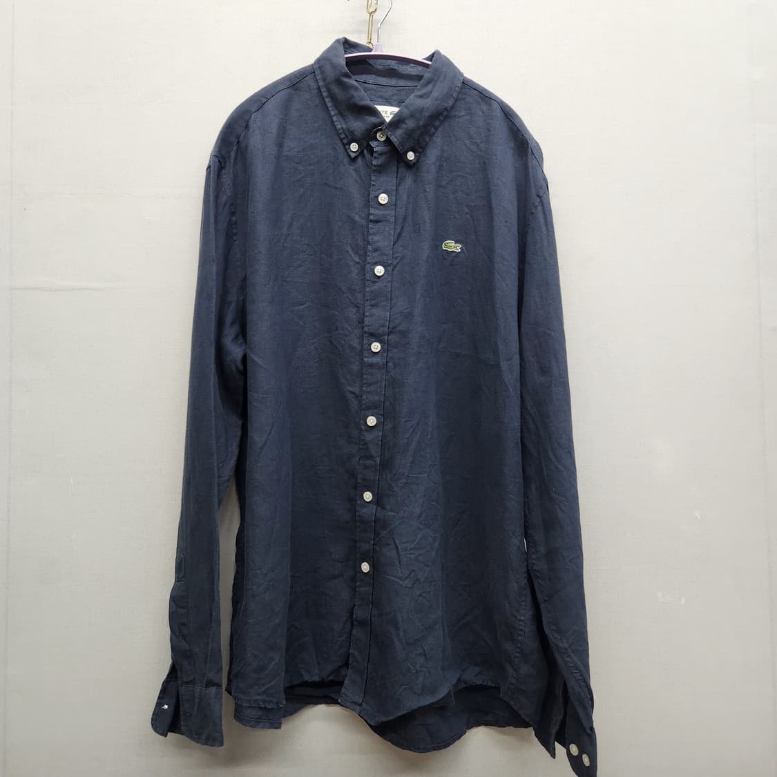 라코스테 로고 린넨 셔츠 42(XL) 상품이미지1