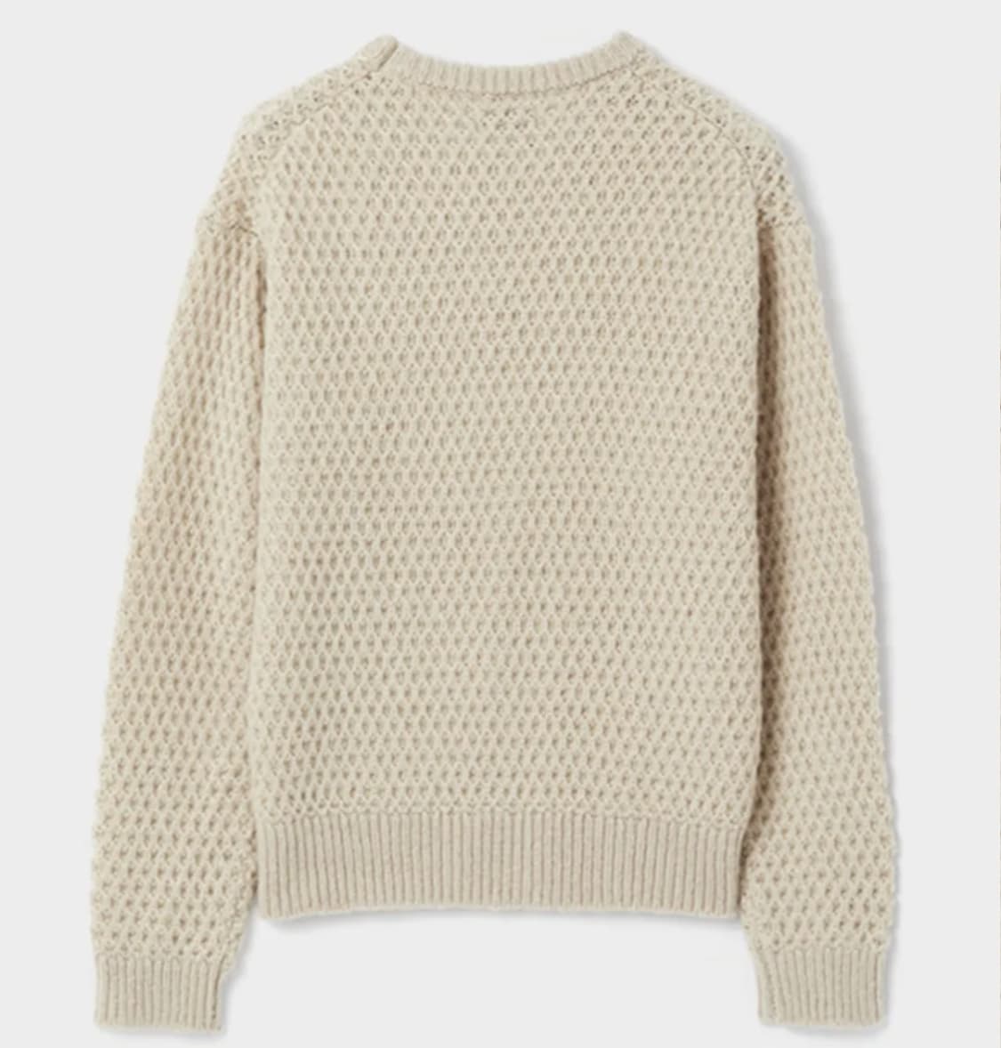 (새상품) 르마드 투톤 와플 울 니트 크림 2사이즈 상품이미지4