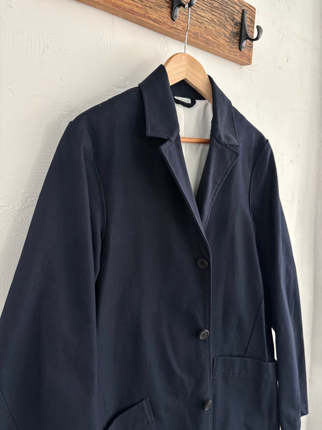 Acne Studios 아크네 스튜디오 코튼 네이비 싱글 블레이저 상품이미지5