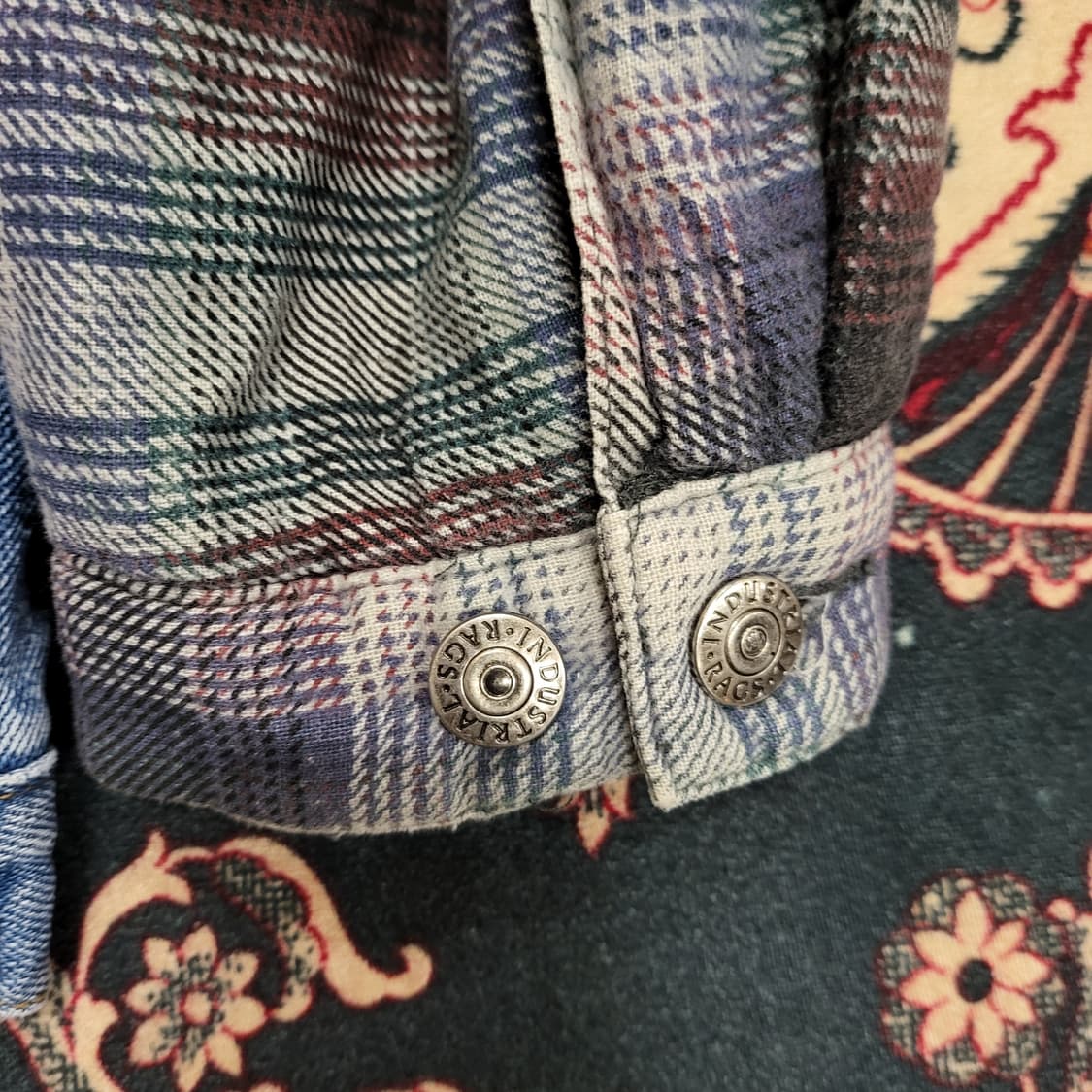 90s Industrial Rags 데님 후드 자켓 (L) 상품이미지8