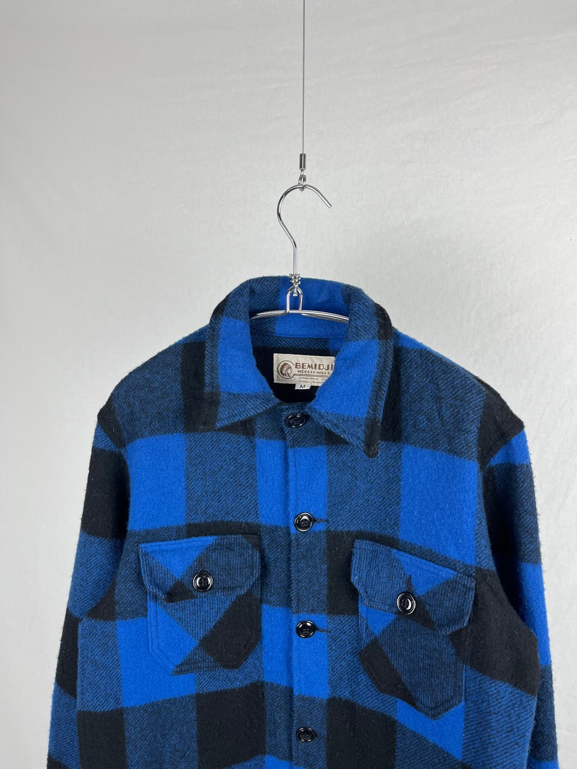 Vintage (maede in usa) 블루체크 플란넬 셔츠  상품이미지2