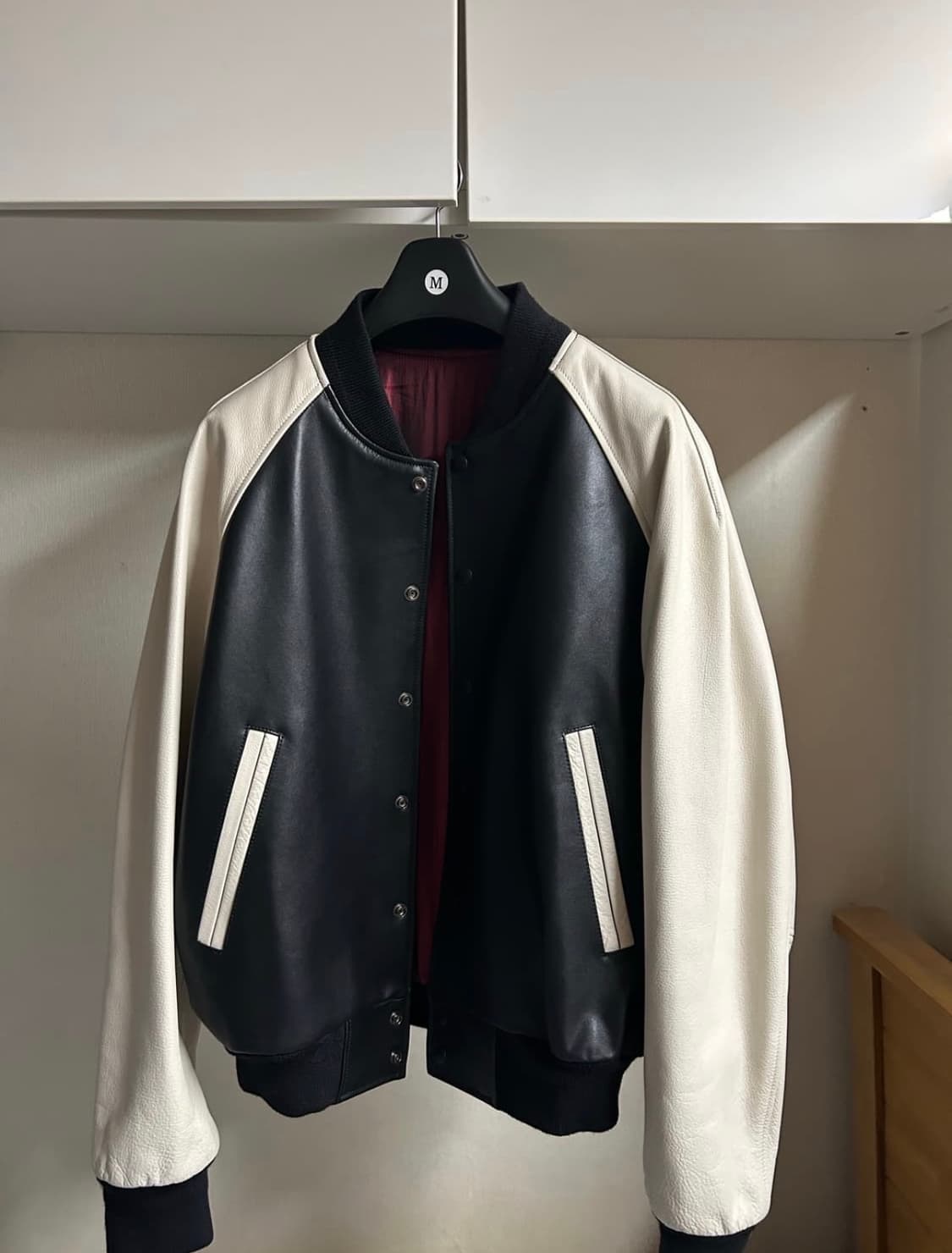 (구매) gleanpark 레더 바시티 자켓 Msize 상품이미지2