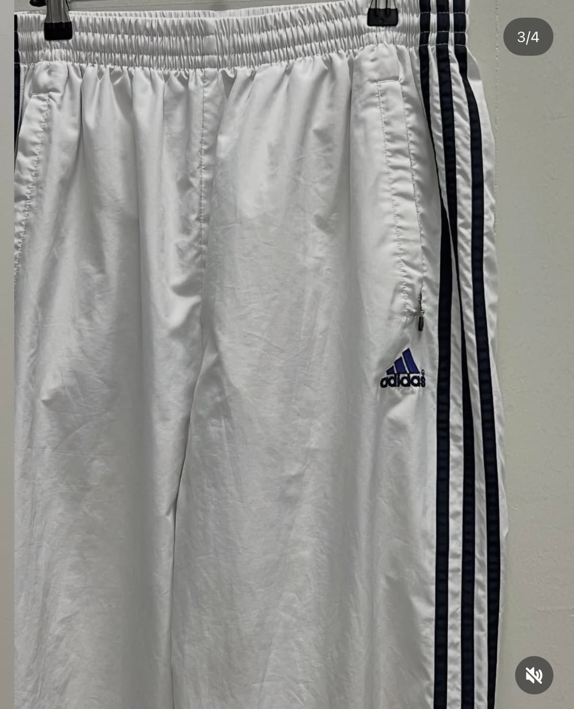 아디다스 올드스쿨 삼선 우븐 조거 팬츠 화이트/블랙 상품이미지3