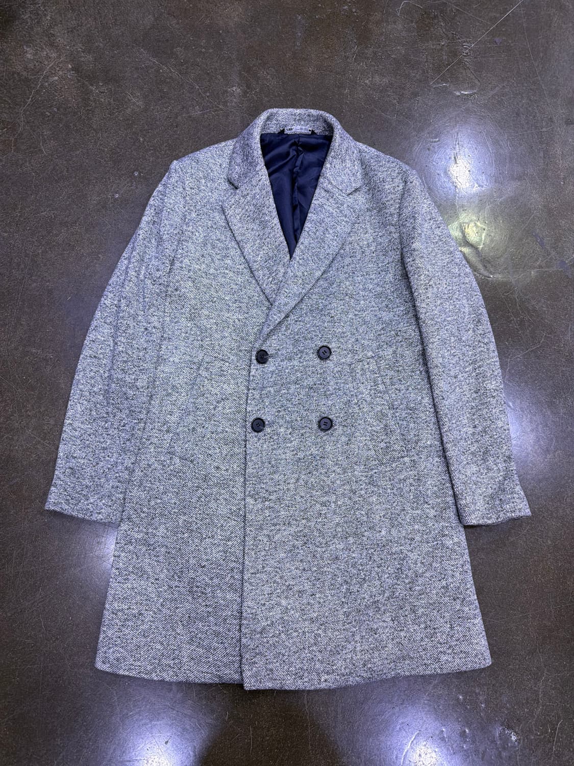 자라 더블 브레스트 하프 코트 그레이 M 상품이미지1