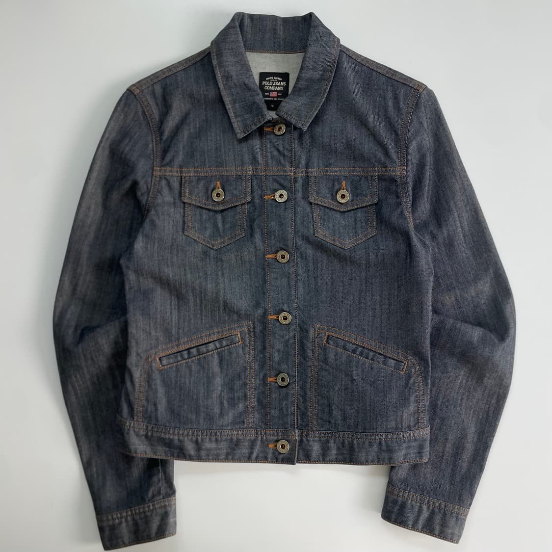 Polo jeans 폴로 진스 우먼스 성조기 스티치 데님 트러커자켓 상품이미지1
