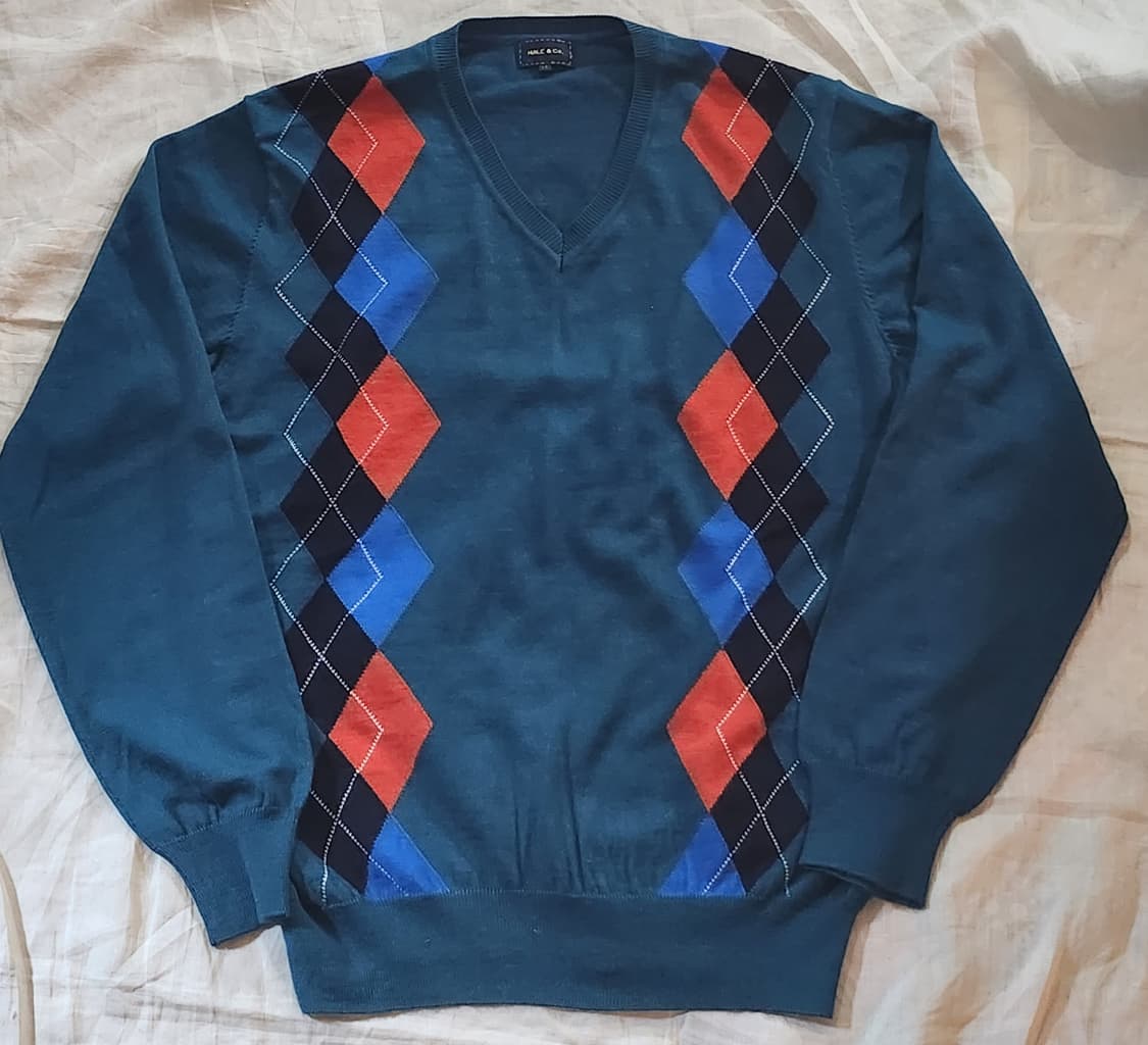 아가일 니트 얇은니트 상품이미지1