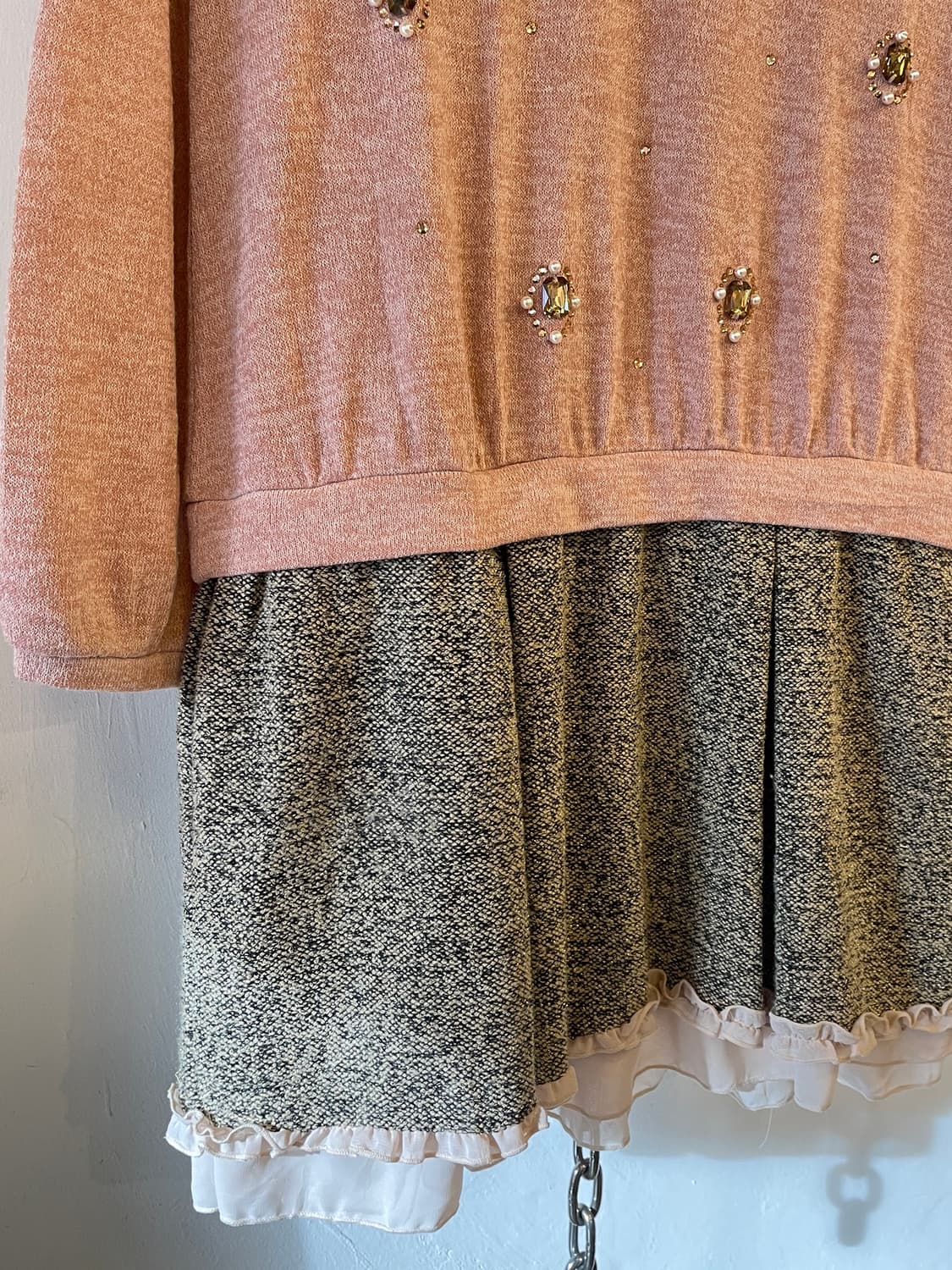 axes femme 엑시즈팜 진주 핑크 원피스 러블리 갸루  상품이미지5