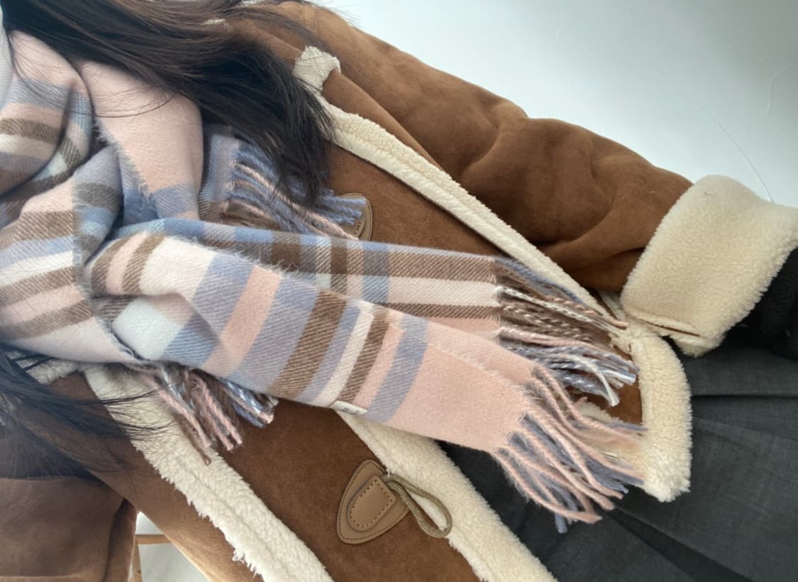 라떼갸루 히메갸루 크롭 무스탕 코트 자켓 상품이미지4