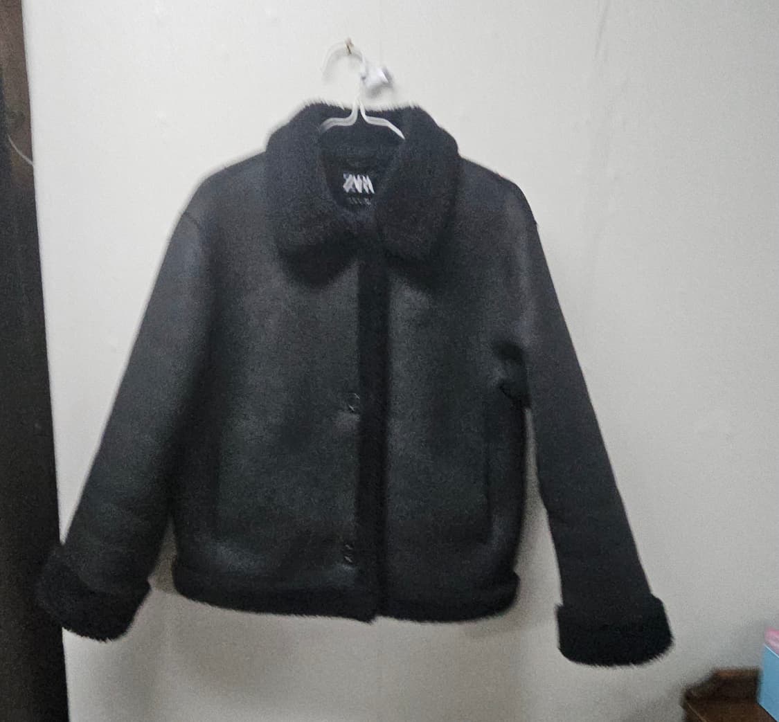 자라 블랙 무스탕 자켓 M 상품이미지1