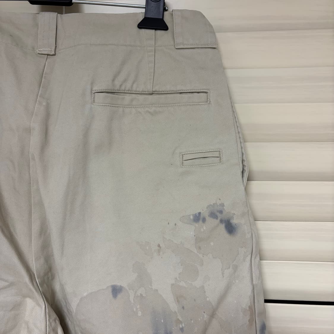 바우와우 25SS 스테인드 페인트 워싱 치노 워크 팬츠 바지 L 상품이미지8