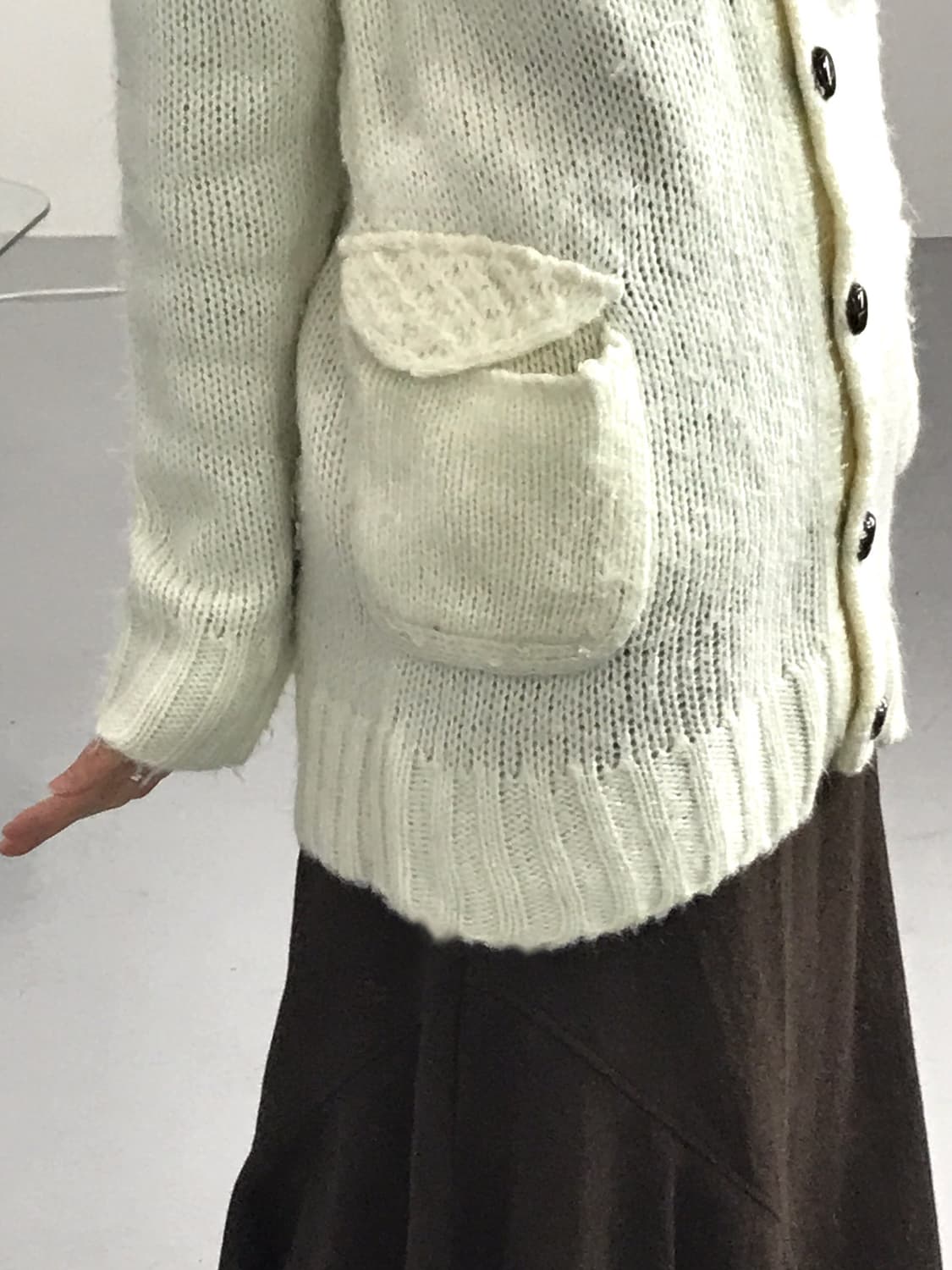 Jpn Ivory Acrylic Cardigans Hoodie 상품이미지3