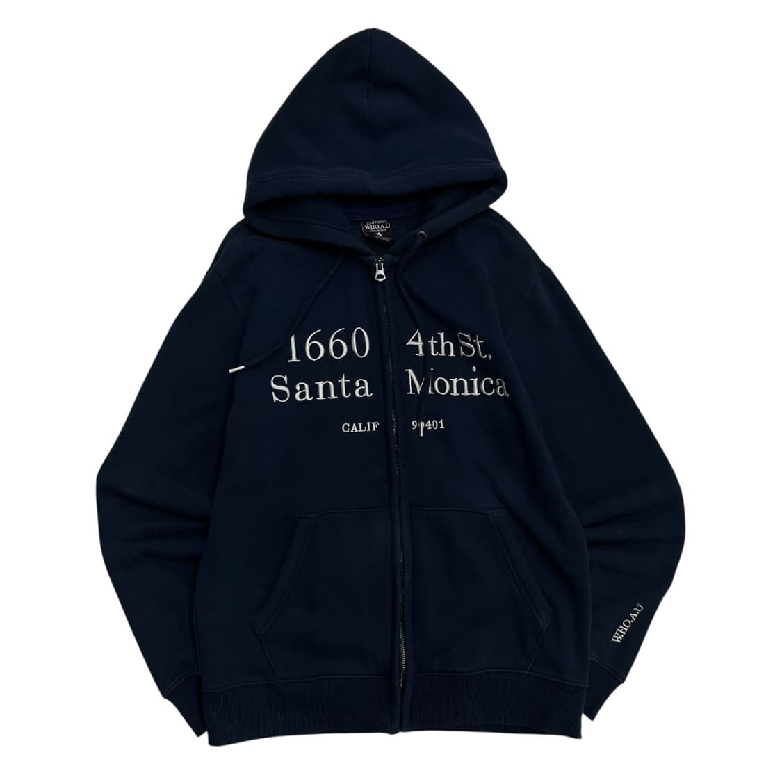 후아유 센터로고 네이비 후드집업 M 상품이미지2