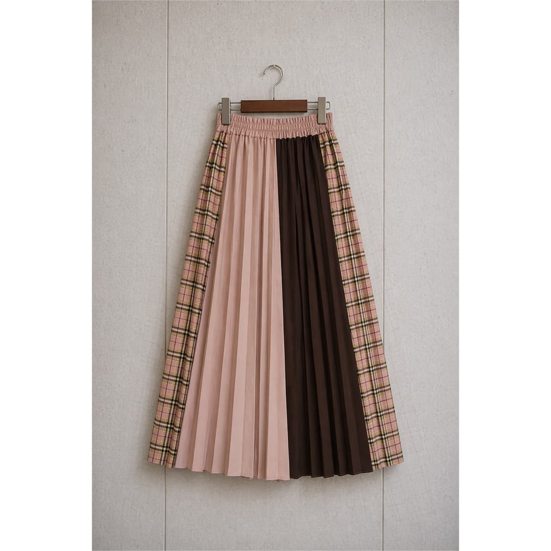 배색 롱 치마 상품이미지2