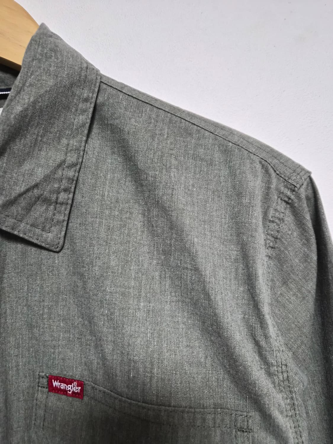 랭글러Wrangler 투포켓 워크 셔츠 M사이즈 - S344 상품이미지3