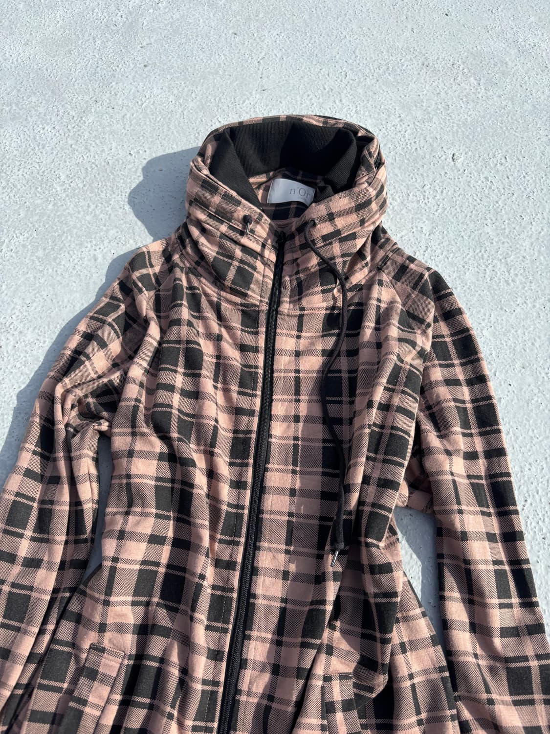 “Vintage”Y2K Bono-Hoodie Check Pattern Z 상품이미지4