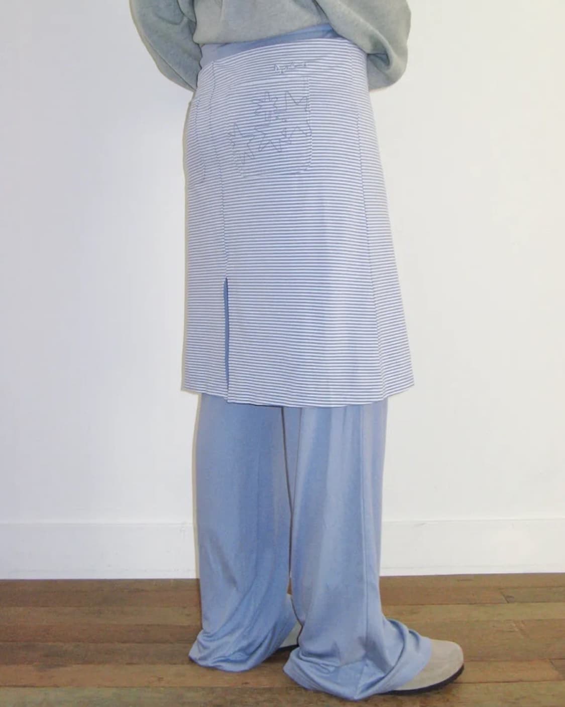 아메스 월드와이드 STITCH LAYERED MIDI SKIRT PANT 상품이미지5