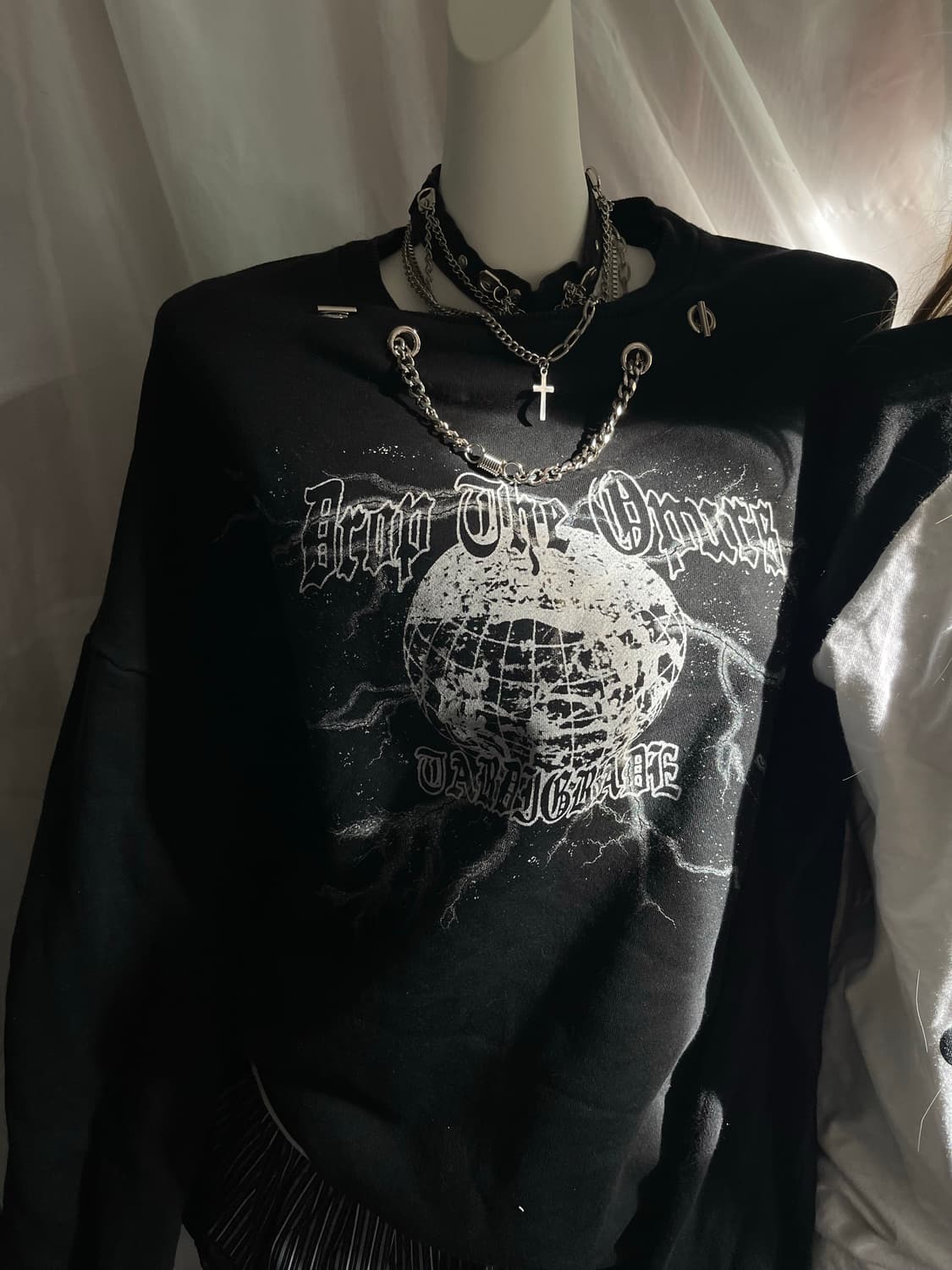 펑크 체인 맨투맨 상품이미지3