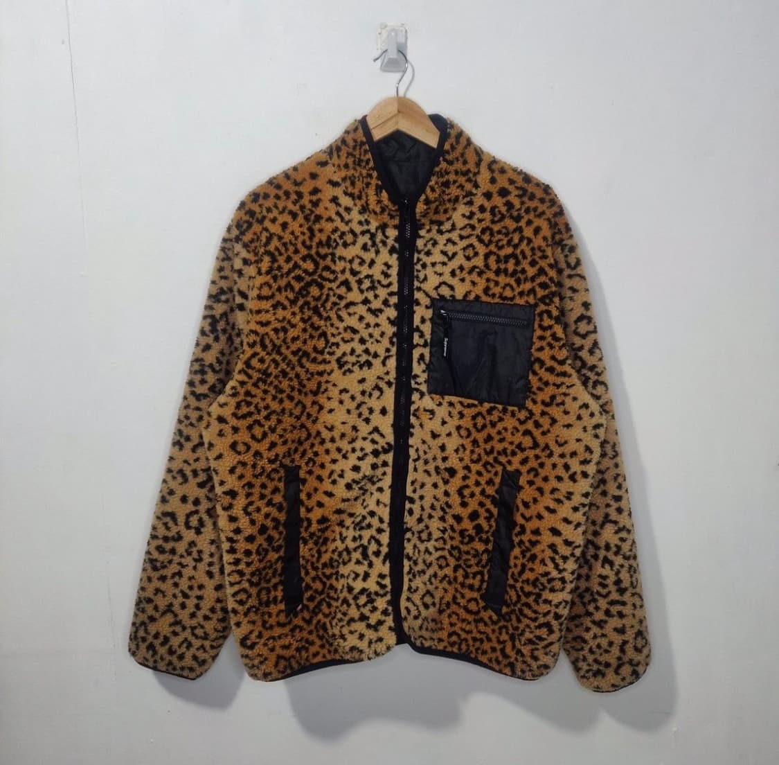 슈프림 레오파드 리버시블 플리스 자켓 XL 상품이미지1