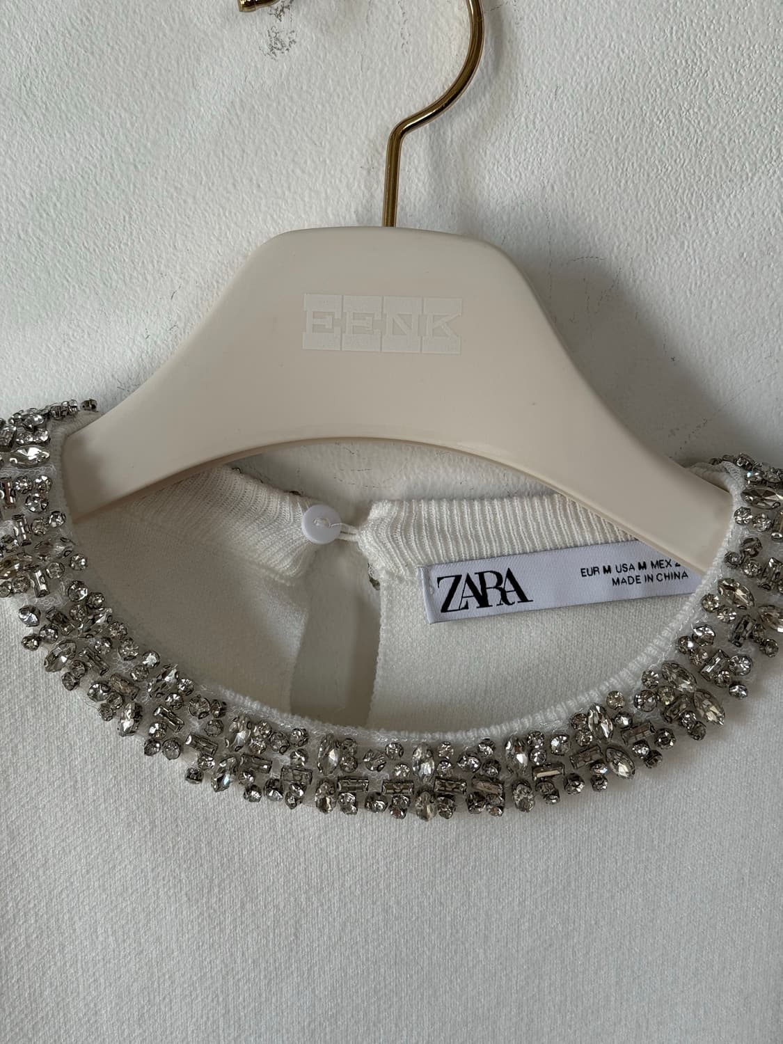 ZARA 자라 큐빅장식 반팔 니트 M 상품이미지4