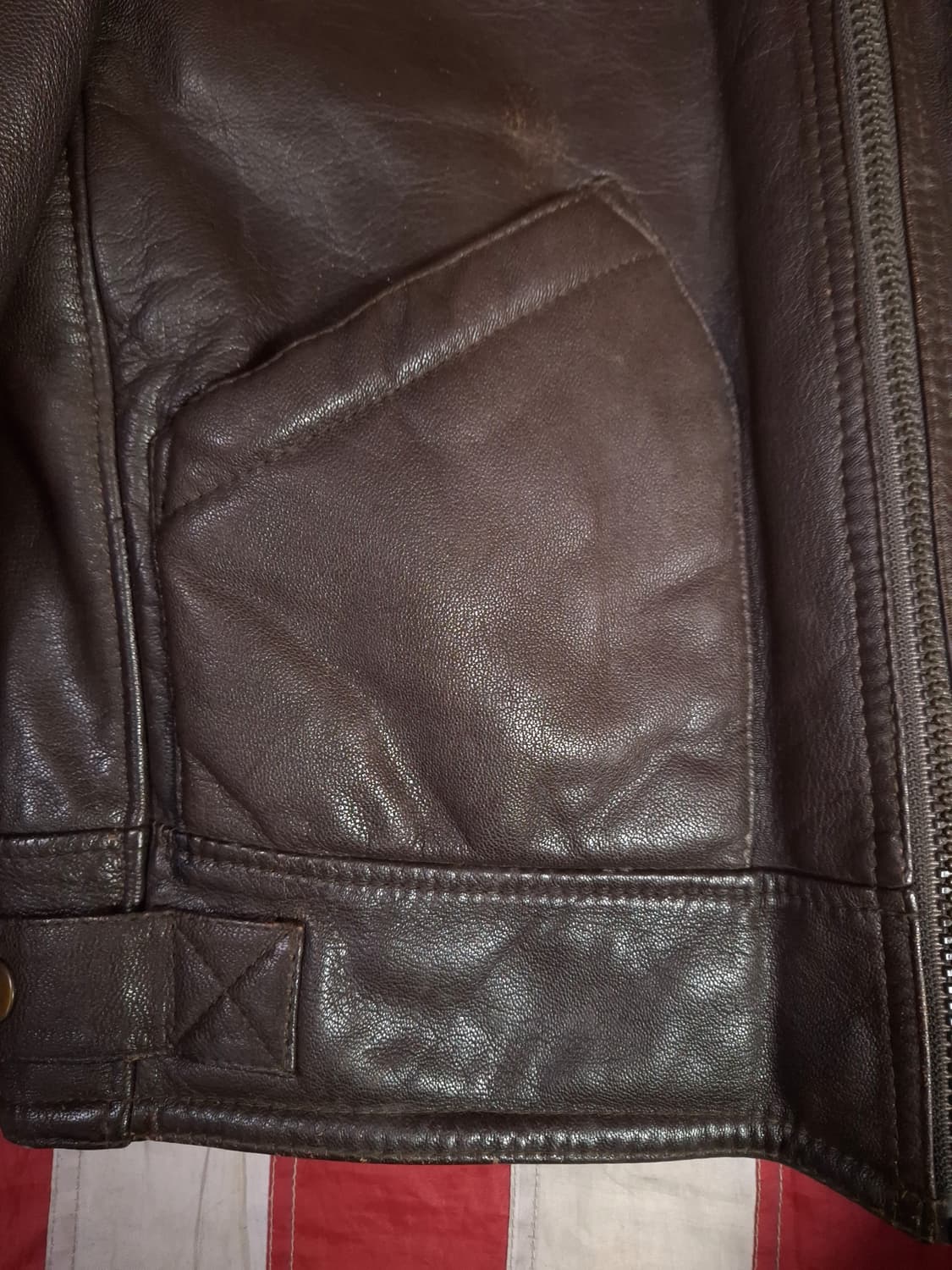 오리지날 70's Sears 레더샵 리얼레더 무스탕 상품이미지6